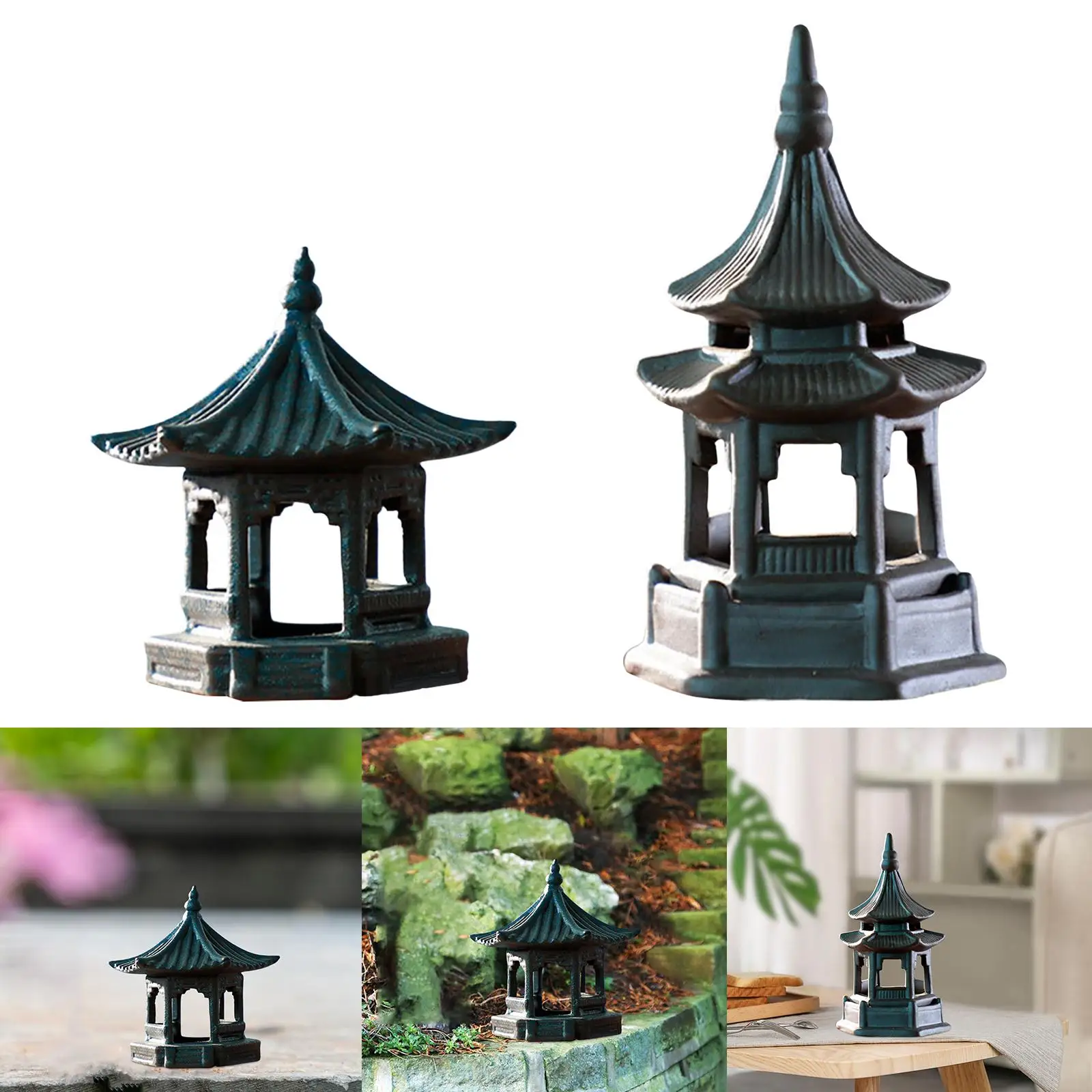 Miniature Japanese Pagoda Lantern Mini Statue Garden Meditation Ornaments for