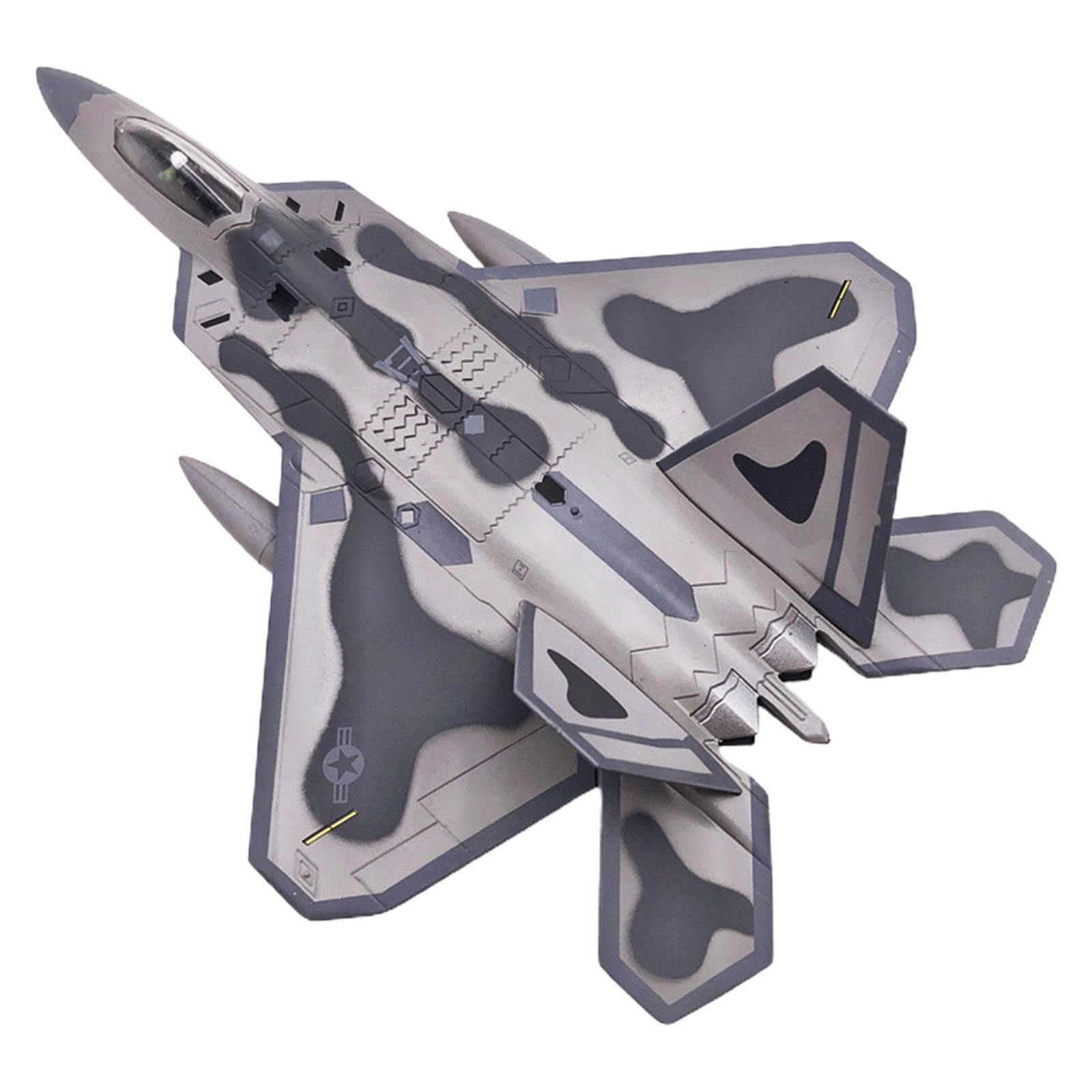 1:100 Scale American F22 Fighter Model Static Aviation Plane Metal Souvenir