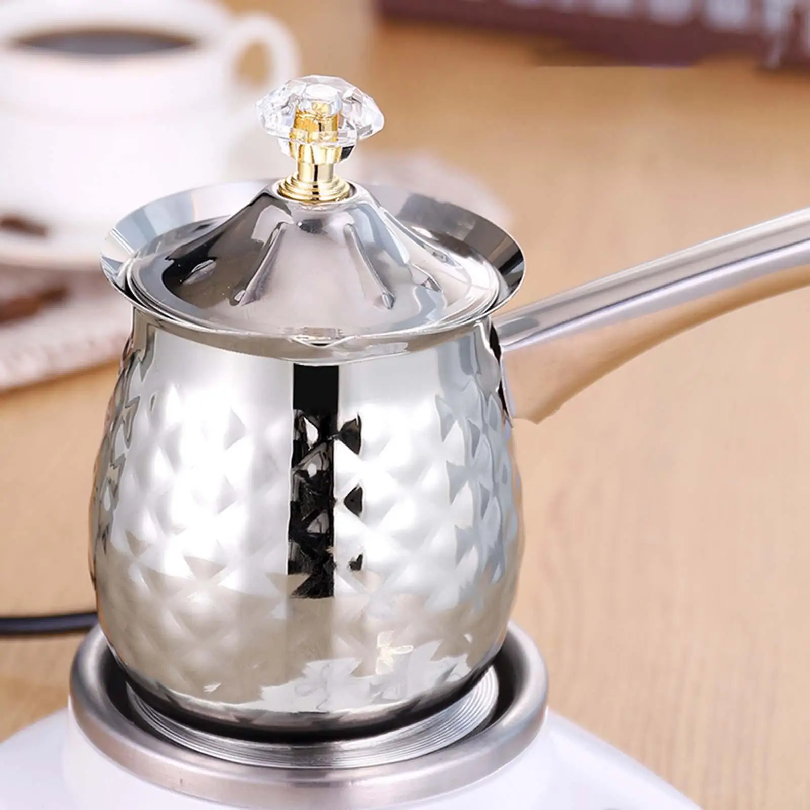 Household Turkish Coffee Pot Coffee Moka Pot Milk Warmer for Bar Women Gifts