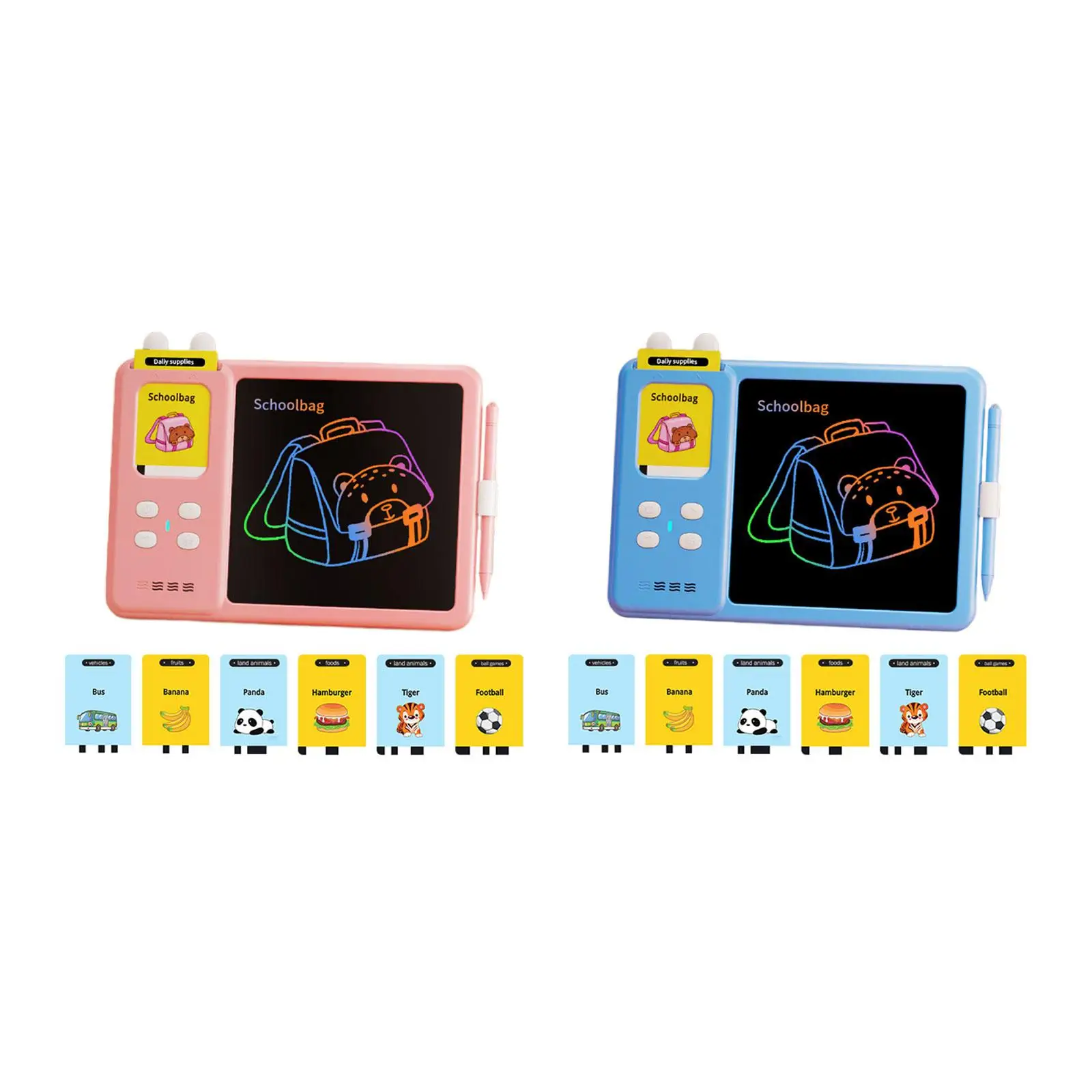 Talking Flash Cards Writing Tablet Montessori Educational Speech Toys 112 Sight Words Drawing Board for Girls Boys Child