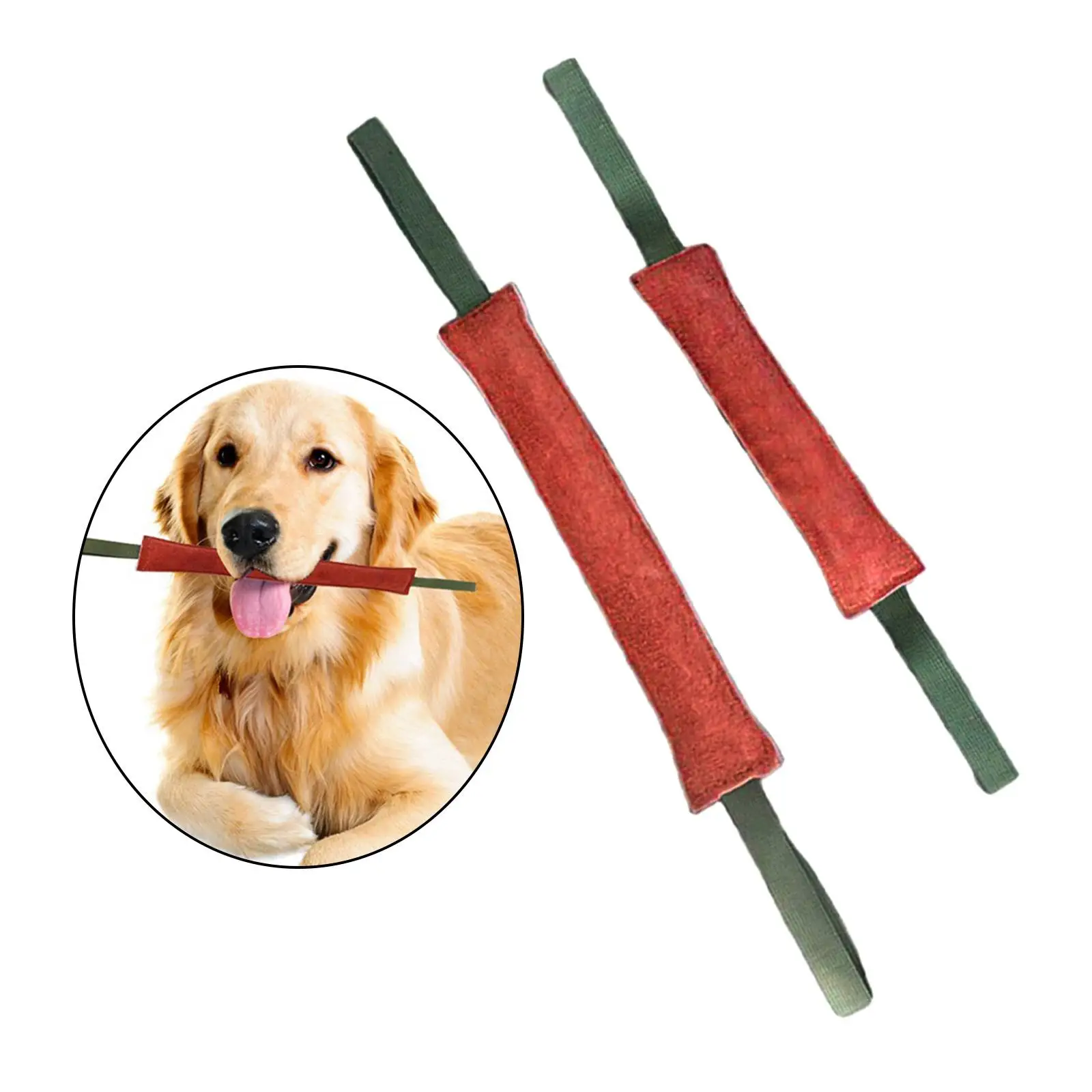 Dog Bite Tug Toy Leather Interactive Toys Durable 2 Handles Dog Chew Toy