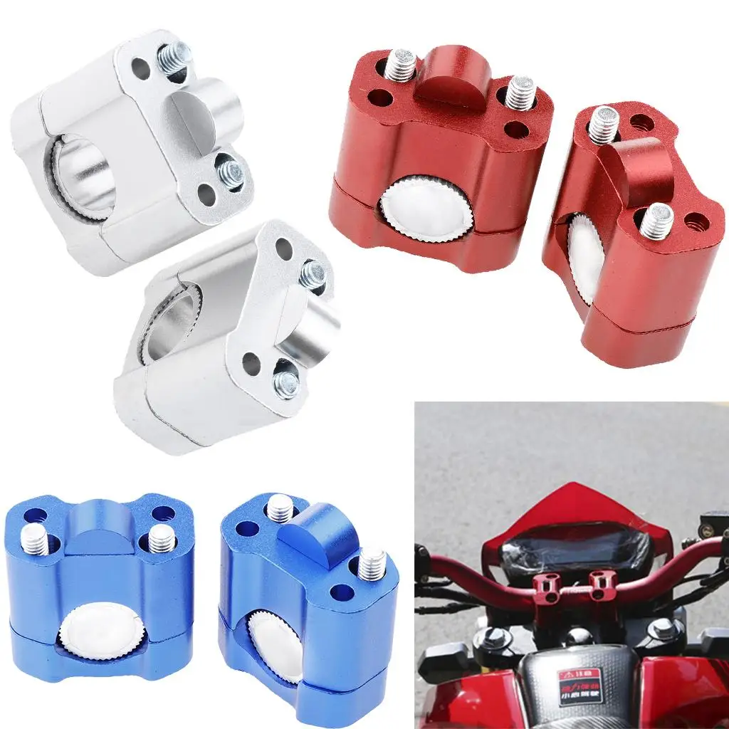 Riser Mounting Clamp Adapter 22mm-28mm Handlebar with Glazed Surface