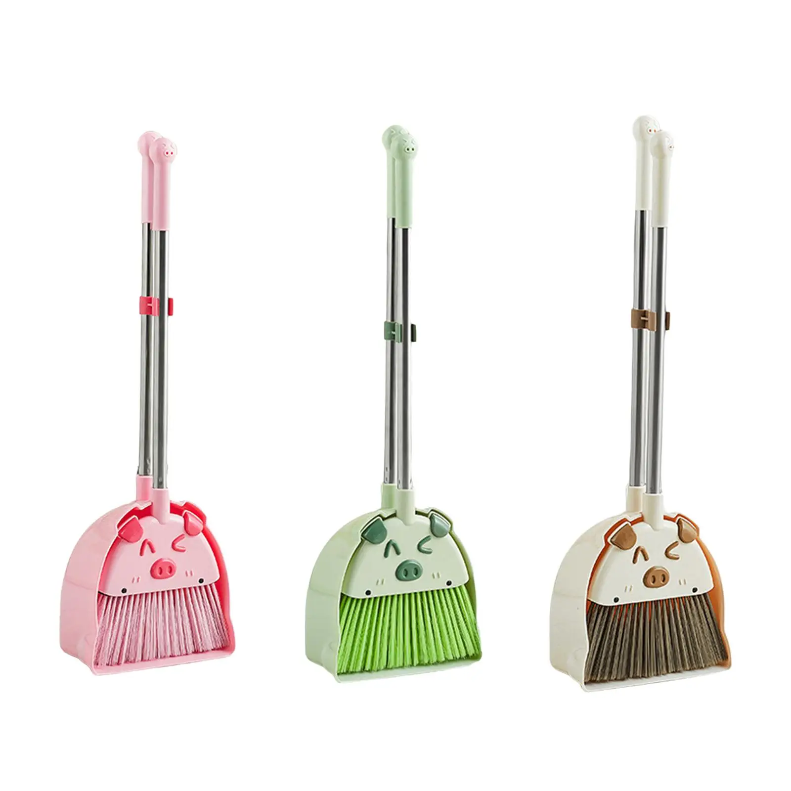 Kids Broom Dustpan Set Children Sweeping House Cleaning Toy Set for Age 3-6