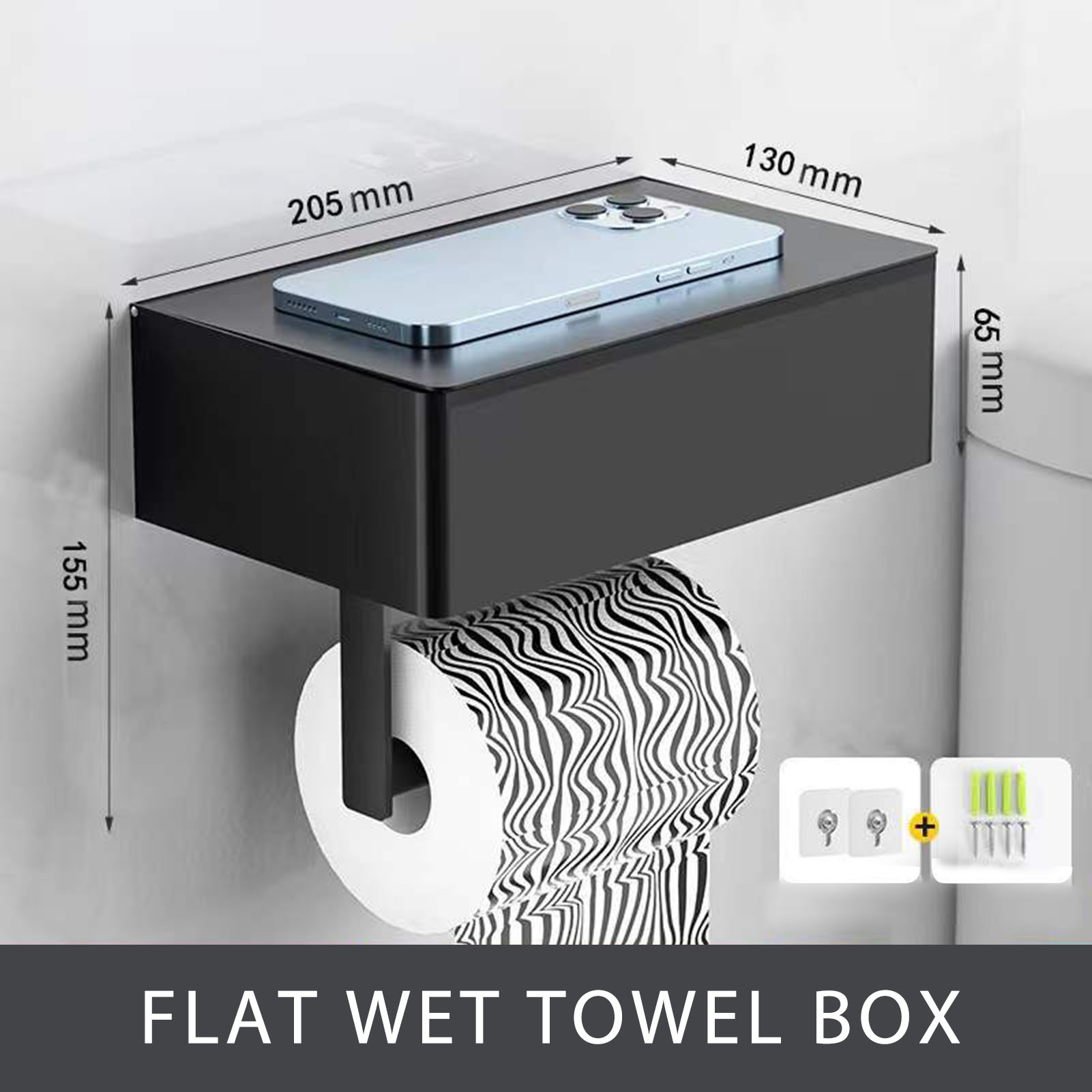 Toilettenpapierhalter zur Wandmontage, wasserdicht, Taschentuchbox aus Edelstahl 304, Spender für Feuchttücher, Taschentuch-Organizer, Serviettenhalter – Detail 8