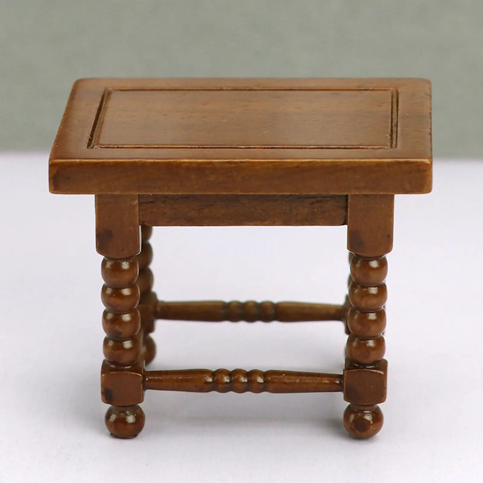 1:12 Wooden Teatable Miniature  Dollhouse Supplies Scenery Home Living  Scene Furniture Coffee Table Oranments