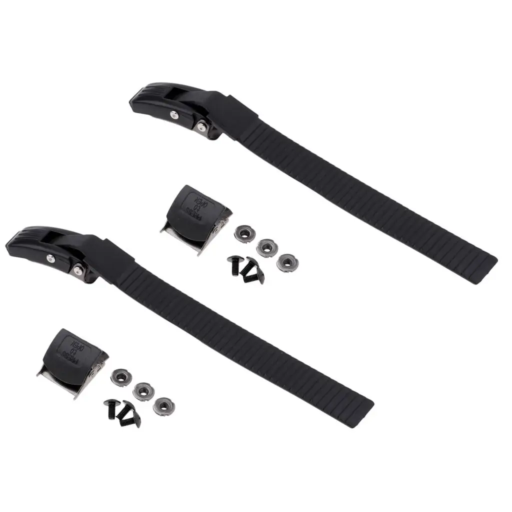 2x High Quality Replacement PP Inline Skate Fixing Band Strap + Mounting Clamp Screws Nuts