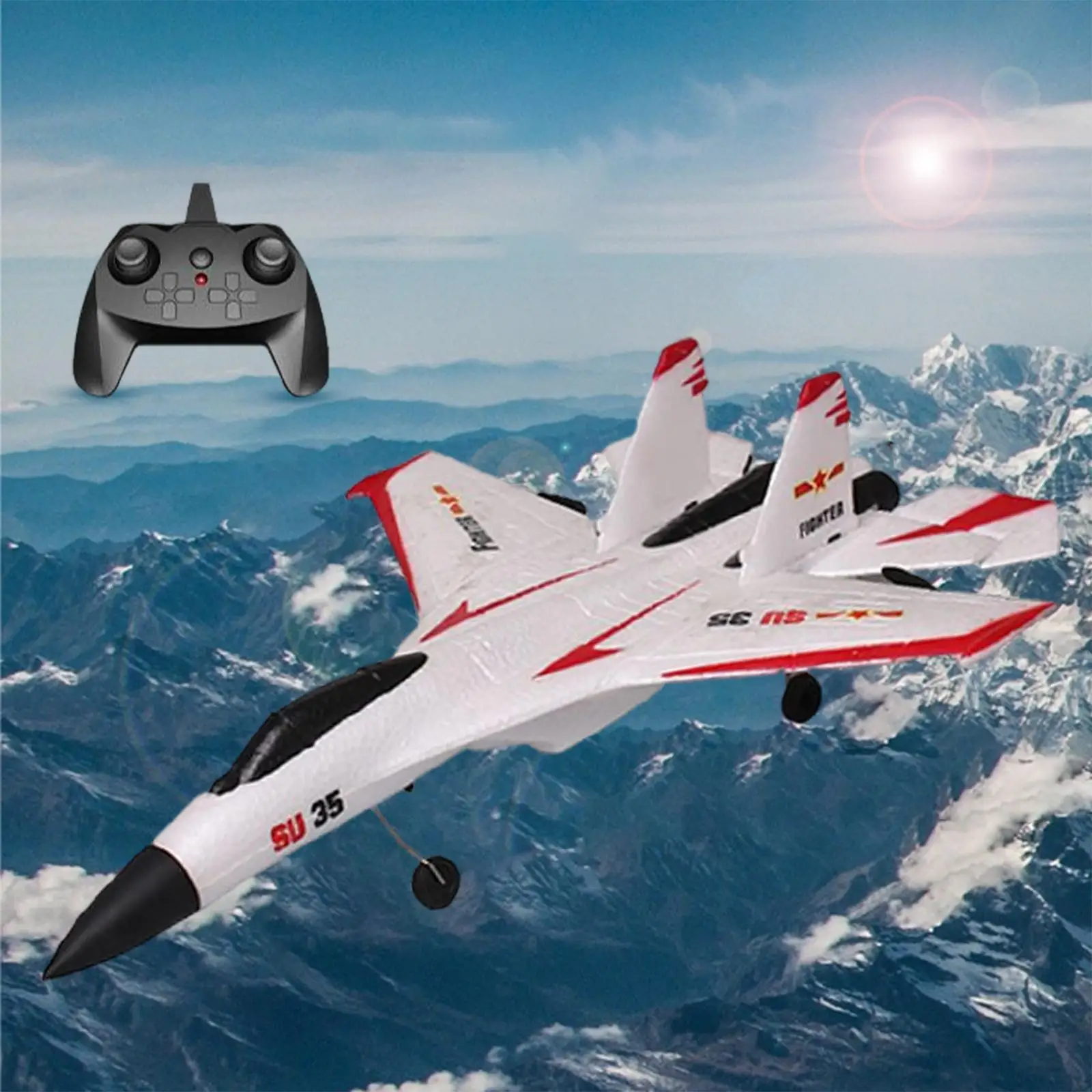 Simulation 2.4G Remote Control Aircraft Outdoor Toy for Adults Beginners