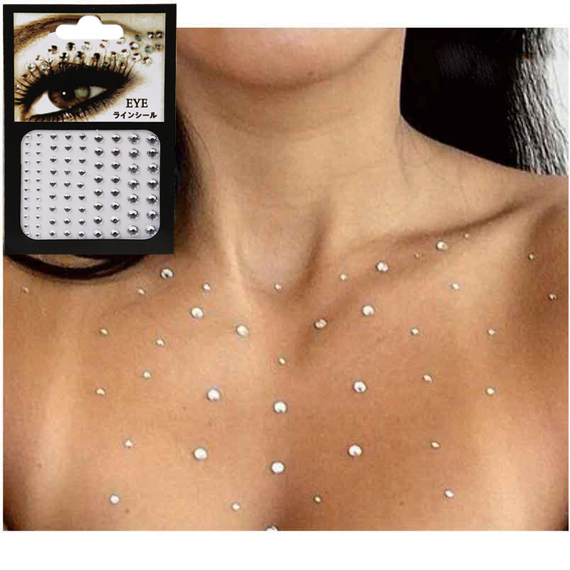 Best of 6 Colors Tattoo Sticker Glitter Diamond Makeup Eyeliner Eyeshadow Face Rhinestone Sticker Jewelry Eyes Makeup Crystal Stickers Reviews & Tips