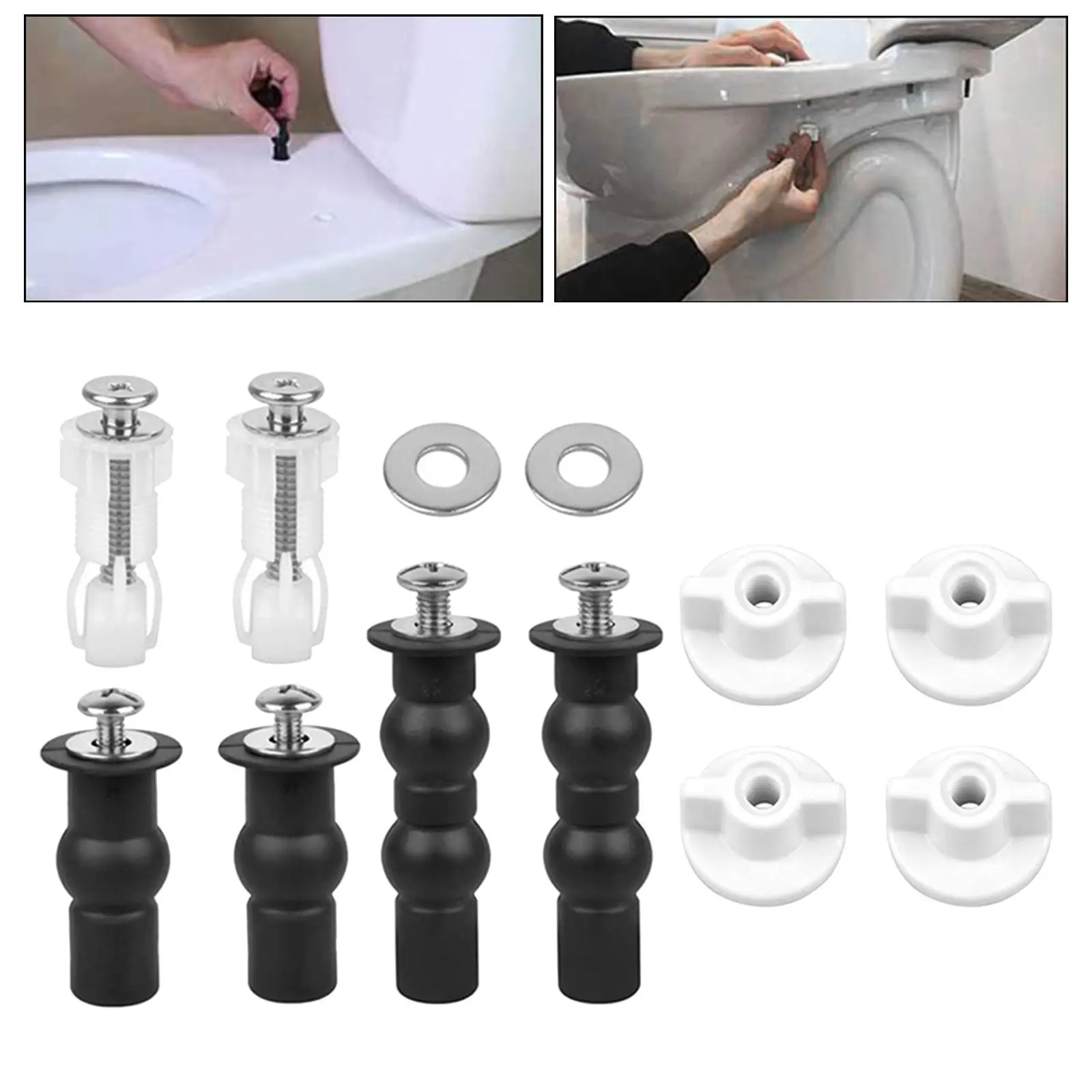 Universal Screw Toilet Toilet Seat Hinges Screws Toilet Cover Accessories Replacement Rubber Spreader Bolts 304 Stainless Steel
