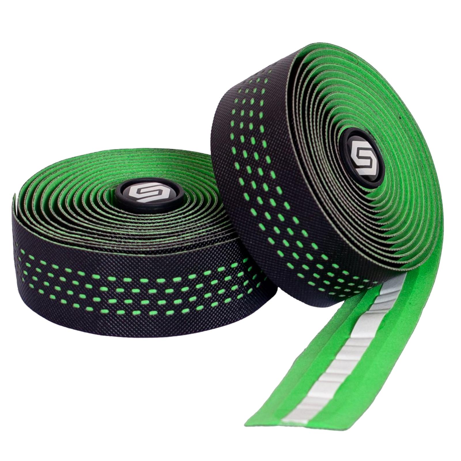 Soft Road Bike Handlebar Tapes with 2 Bar Plug Cycling Handle Wrap Shock Absorption Bike Tape Breathable Damping 2 Rolls