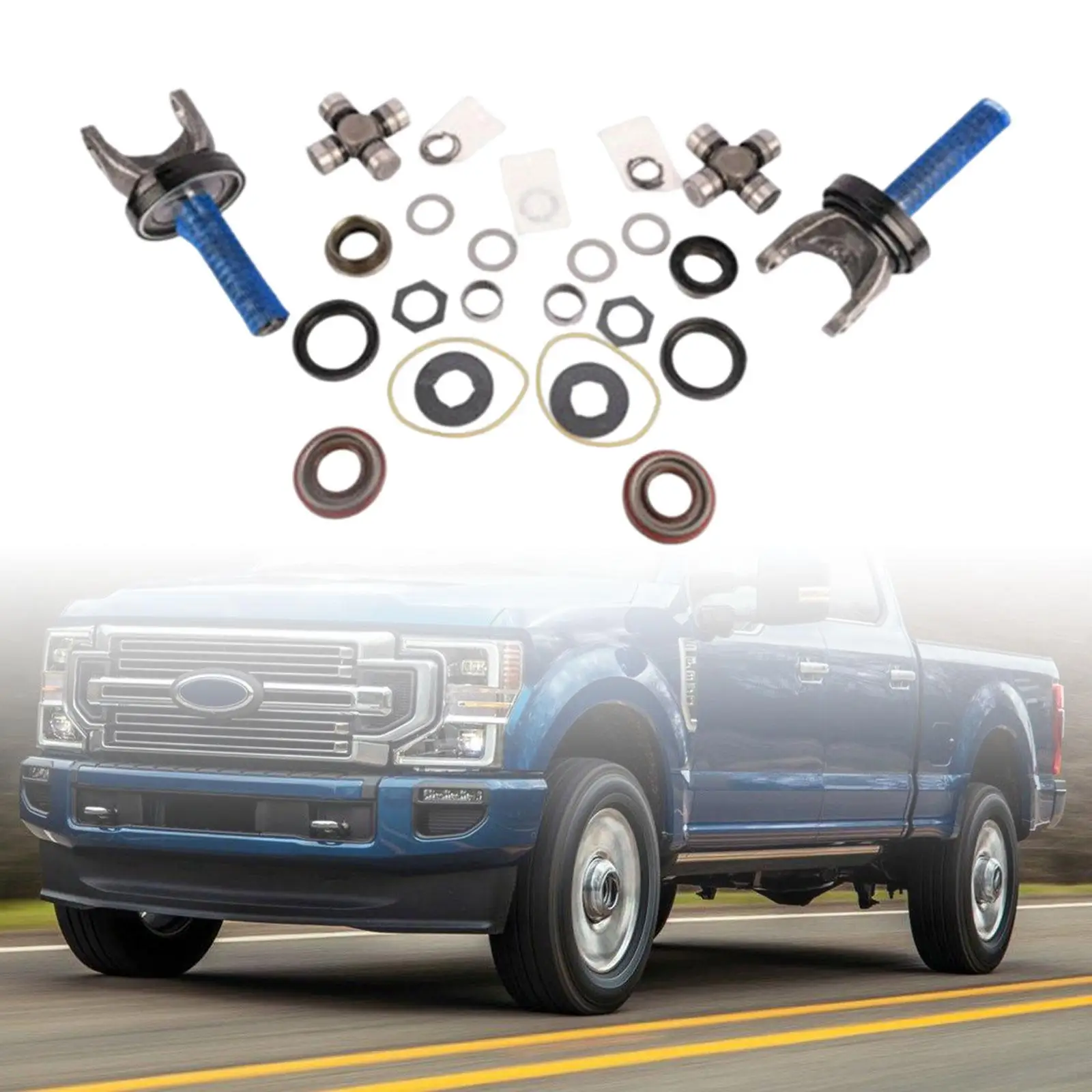 Front Axle Shaft Seal and Bearing Kit 700238-2x 50491 for Ford Super Duty F250 F350 1998-2004 Directly Replace High Quality