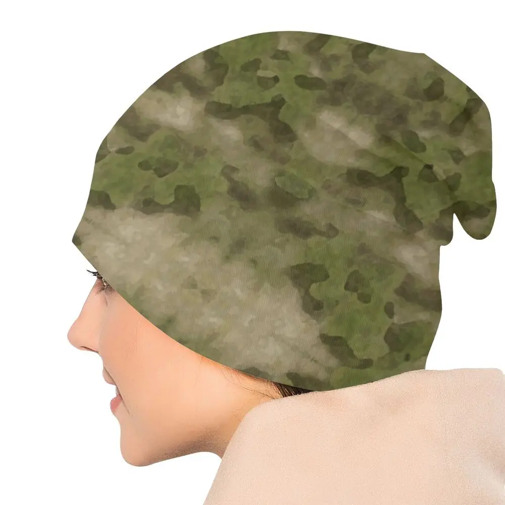 Atacs Fg Camo Camouflage Army Unisex Bonnet Winter Warm Running Hats Double Layer Thin Hat Breathable Caps