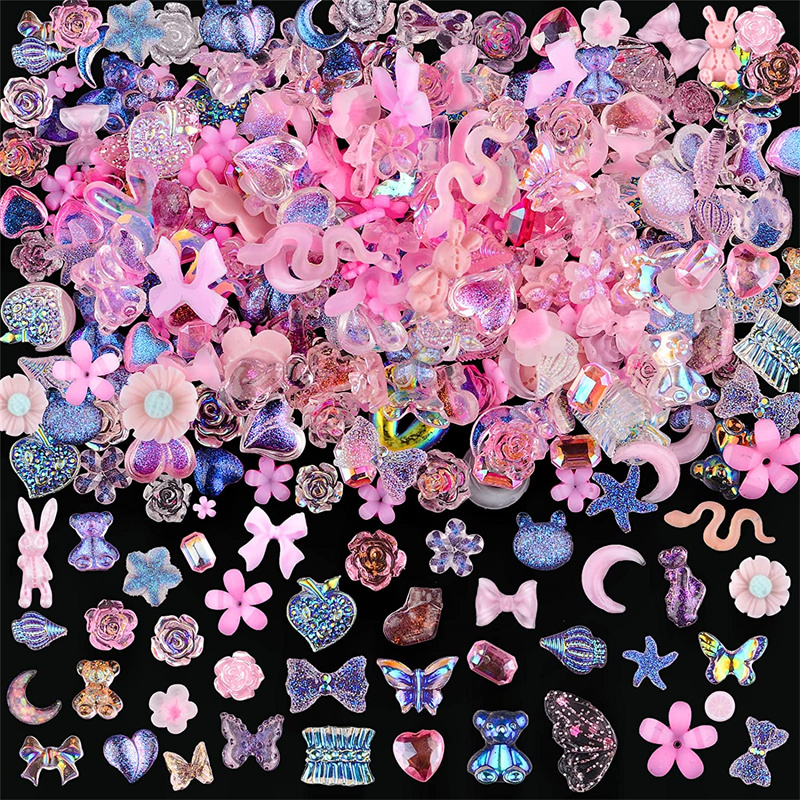 Best of 50PCS Mixed Kawaii Resin Nail Art Charms 3D Flower Bow Animals Rhinestones Nail Decorations DIY Manicure Professional Supplies Reviews & Tips