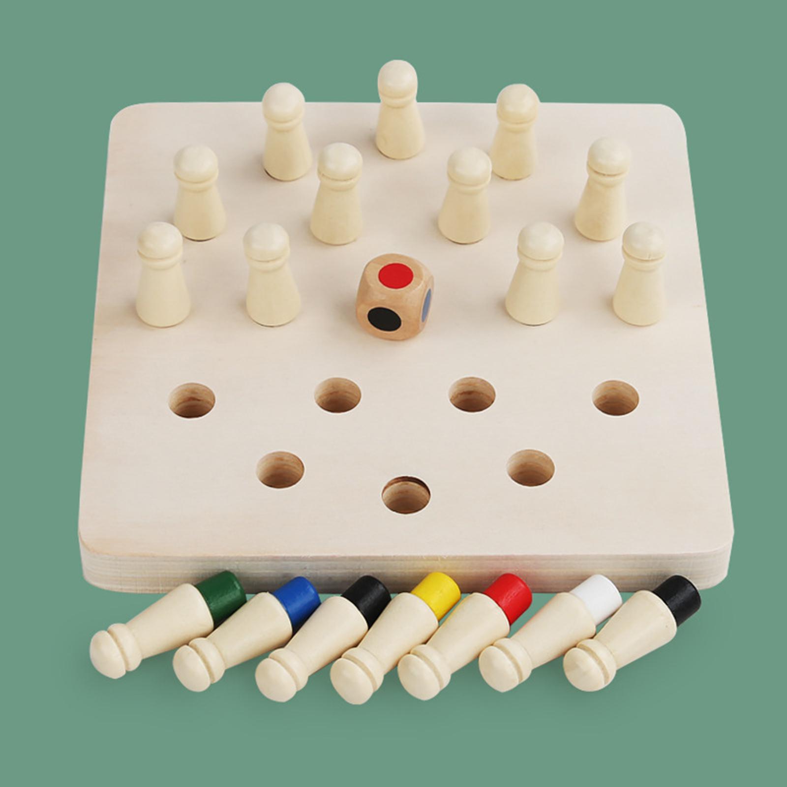 Memory Matching Chess Board Game Family Games Learning Activities Educational Toys Montessori for Girls Children Adults Toddlers