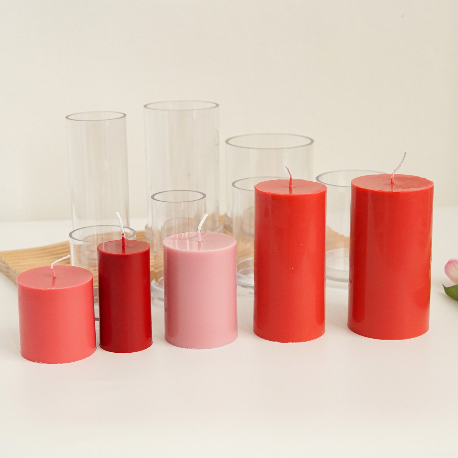 Description Picture 5 of itemFlat Top Cylindrical Candle Mold Pillar Wax Acrylic Plastic Round Classic Style DIY Handmade Candle Mould Candle Making Moulds