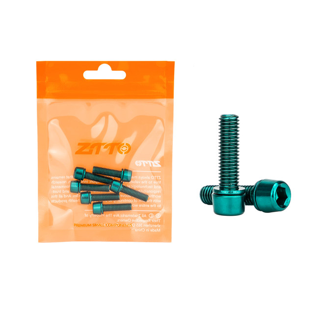 6x Fahrrad Vorbau Schrauben Aus Titan - Goldene Hex Kegelkopf Schrauben Für MTB & Rennrad