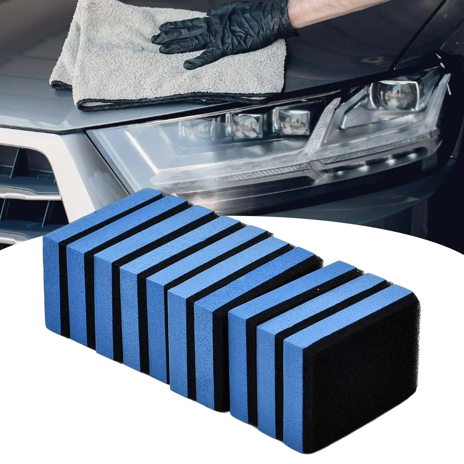 10x Car Waxing Polishing Pads/ Soft Buffing Tool Ceramic Coating Applicator/