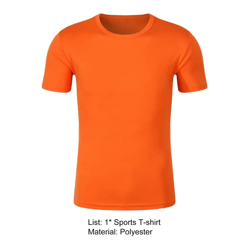 S61c1a7d22b4e4343be57e28b6555d4c5A Quick Dry Women Men Running T-shirt Fitness Sport Top Gym Training Shirt Breathable Short Sleeve O Neck Pullover T-shirt Tee Top