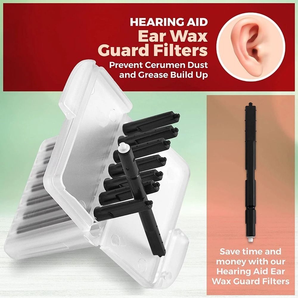 Description Picture 4 of item5Packs/40 Filters – Hearing aid wax guards filters Cerumen stop Wax traps for Phonak, Unitron, Widex hearing aids cleaner