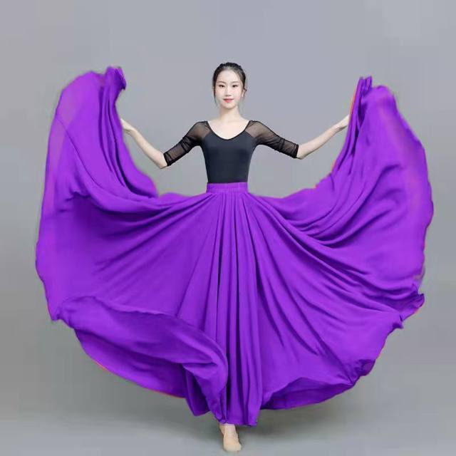 720 Degree Big Swing Chiffon Skirt Square Dance Skirt Looks Thin, Covering  The Hips, High-end Pendant Fairy Classical Dance New - AliExpress