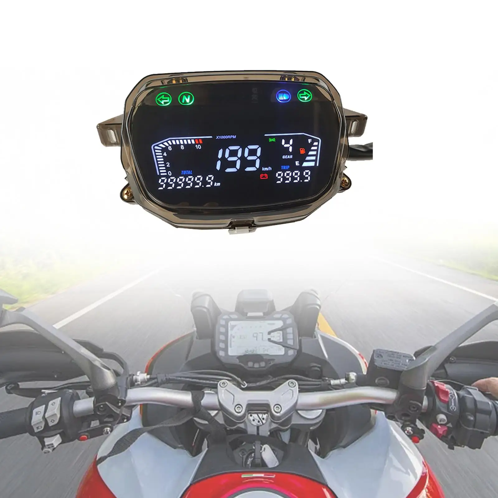 Speedometer Tachometer Digital Meters 199 Kph MPH for Honda EX90 Sturdy