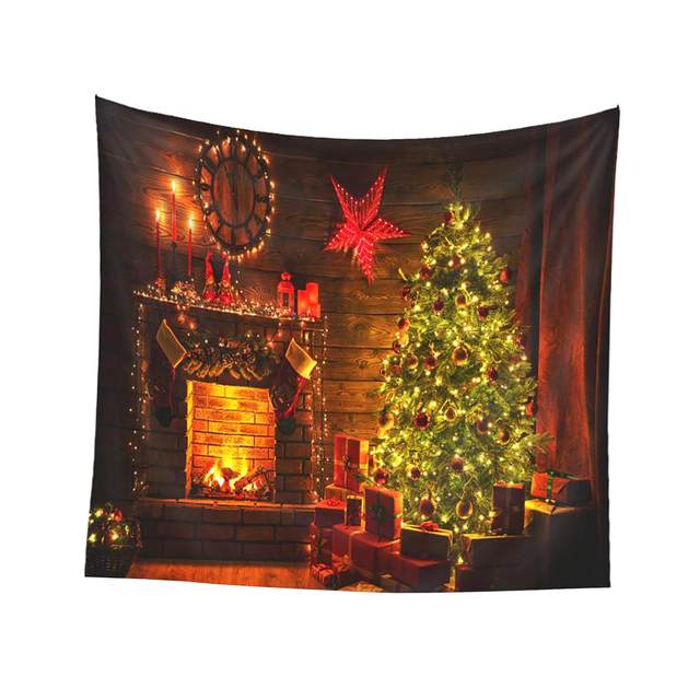 Portable Christmas Photography Background Christmas Tapestry Photo Studio Props Party Favors Wall Decor Blanket for Home Decor