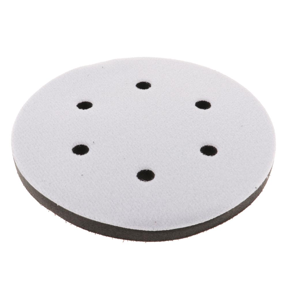 6 Inch 6-Hole Soft Sponge Dust- Interface Pad for   Sanding Pads for Uneven Surface Polishing