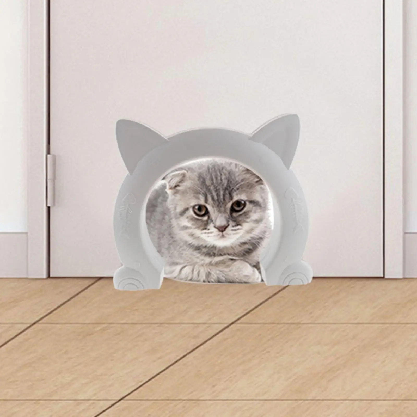Interior Cat Door Smooth 7x7`` Pet Door Pass Hole Hiding Gate with Screws