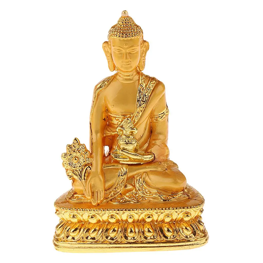 Meditation Buddha Statue Religion Sculpture Buddhist Pharmacist Figurine Bless Family Home Efficacious Protection