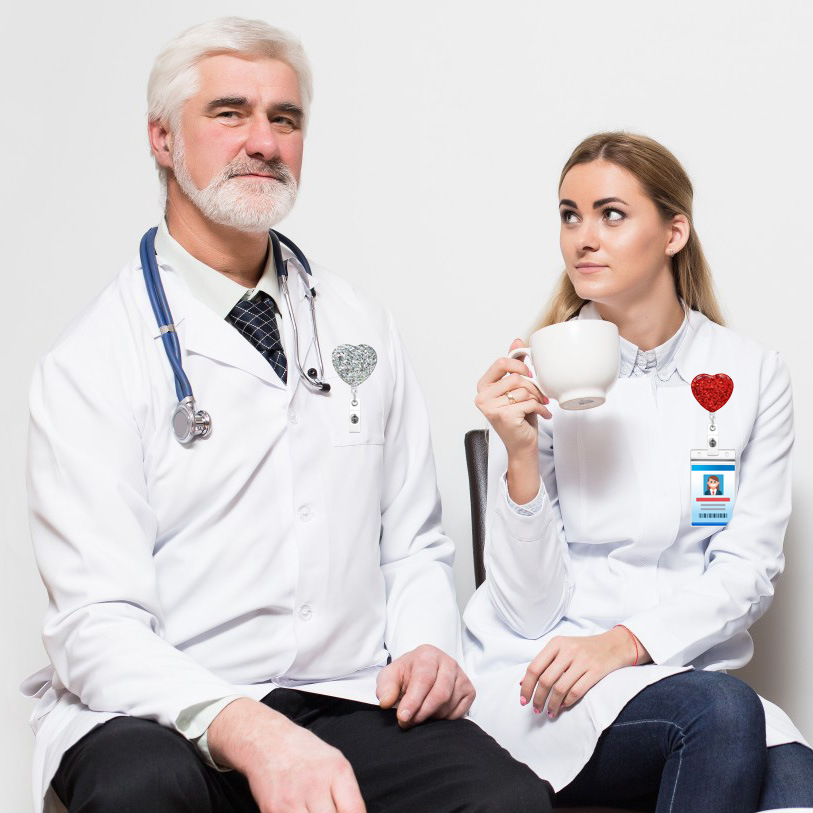 1pc Herz Pull Name id Karte Abzeichen Reel Halter für Krankenschwester Student Versenkbare Abzeichen Halter Ausstellung Brust Büro karte – Detail 6