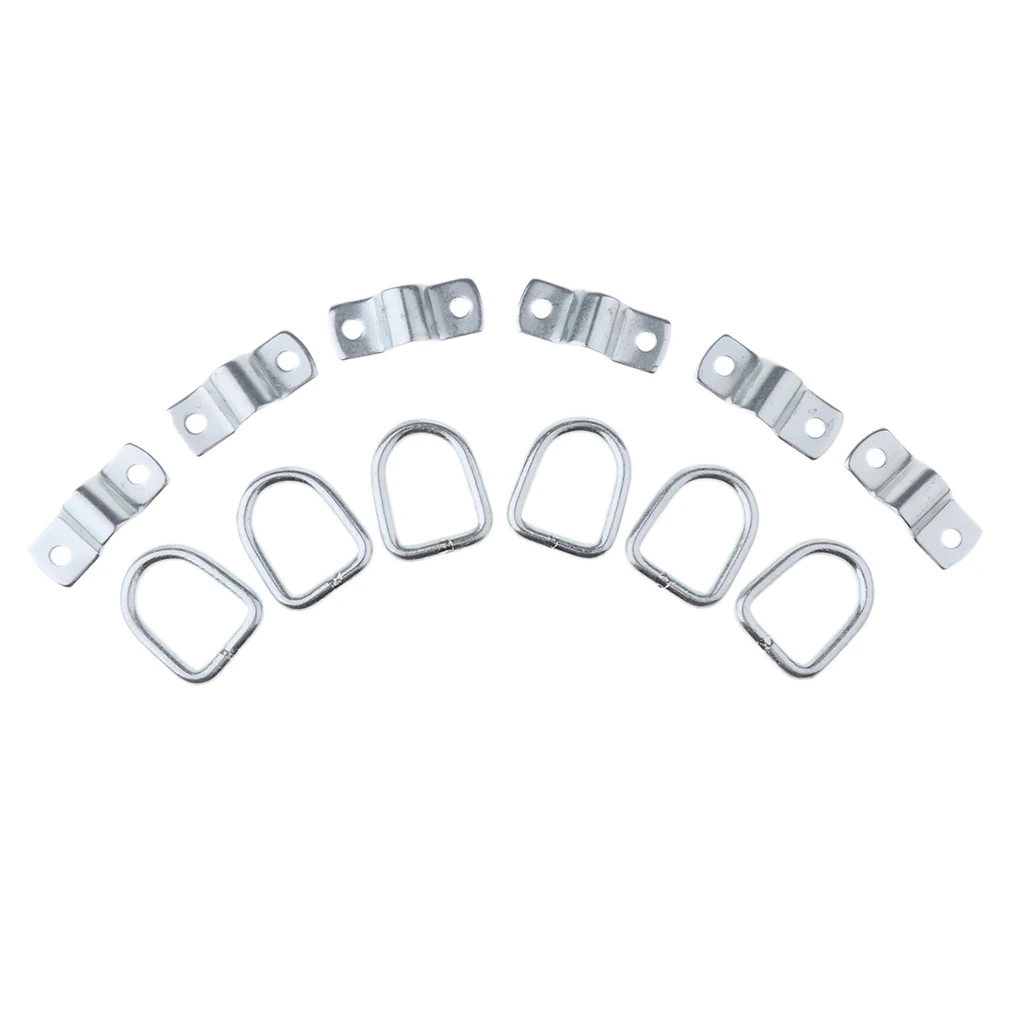 6 D mounting ring lashing eye D rings hooks for securing loads in passenger cars