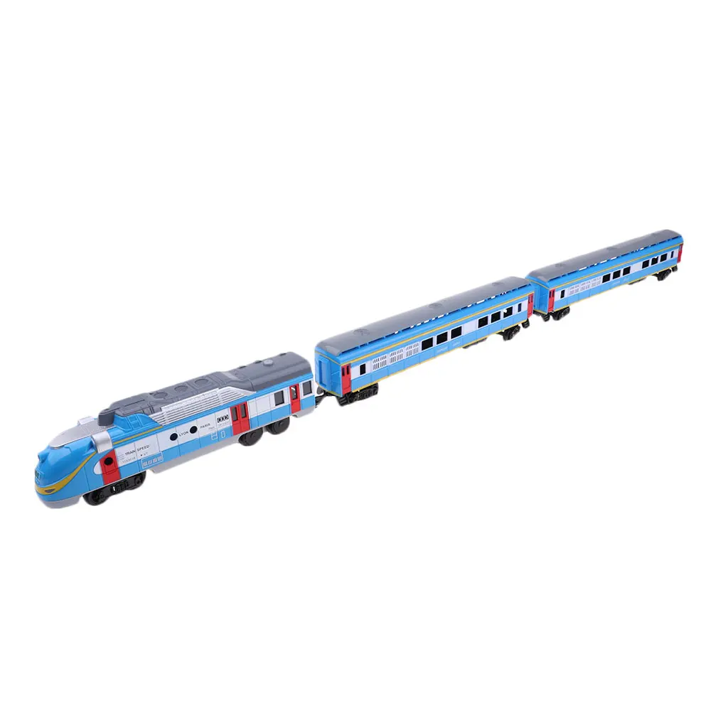 1/87 Scale Train Wagon Model toy for kids HO (1 Locomotive and 2 Carriages Set)