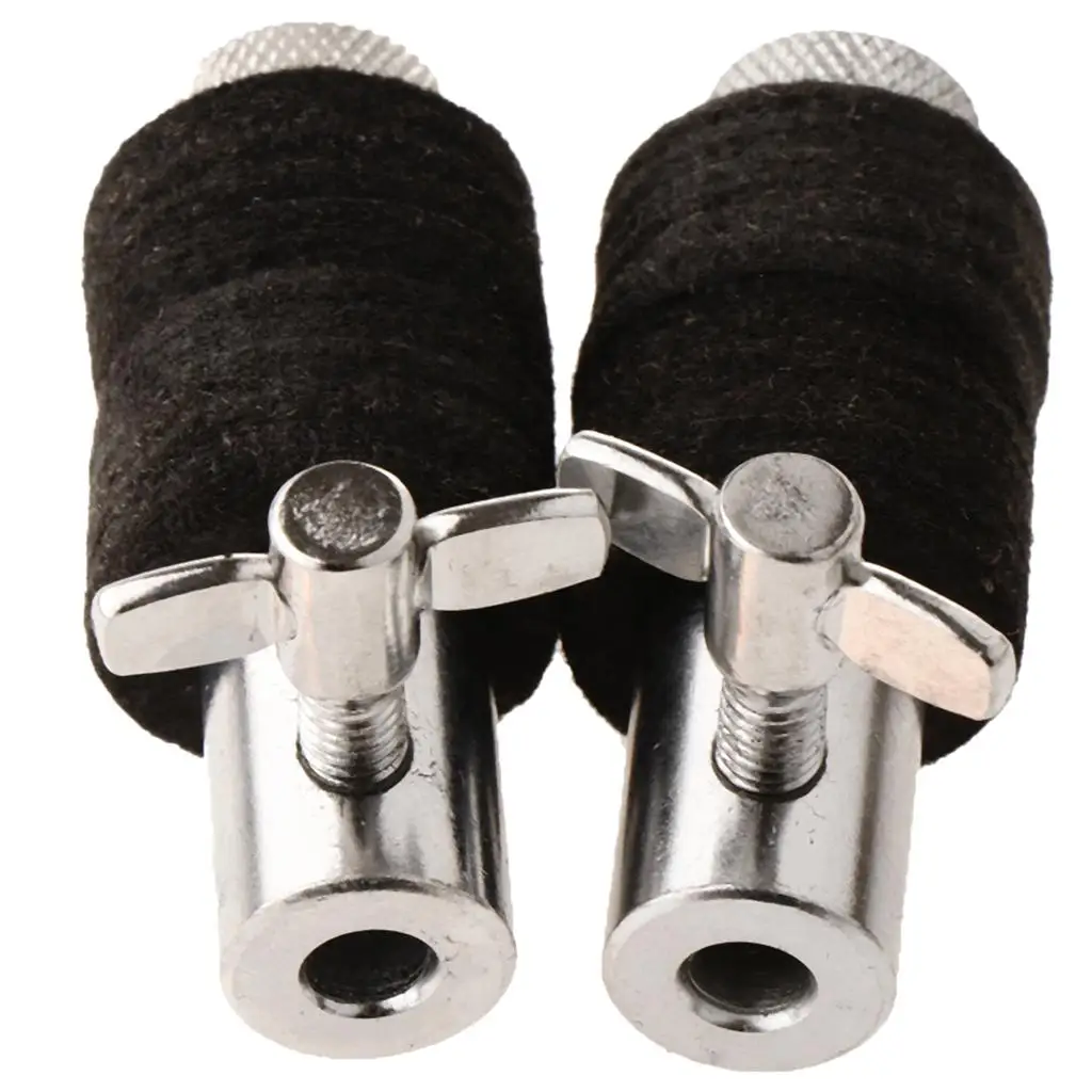 2 Pieces Heavy Duty Metal Hi-Hat Cymbal Rack Clutch for Drummers Drum Holder Clamp Percussion Parts Accessories