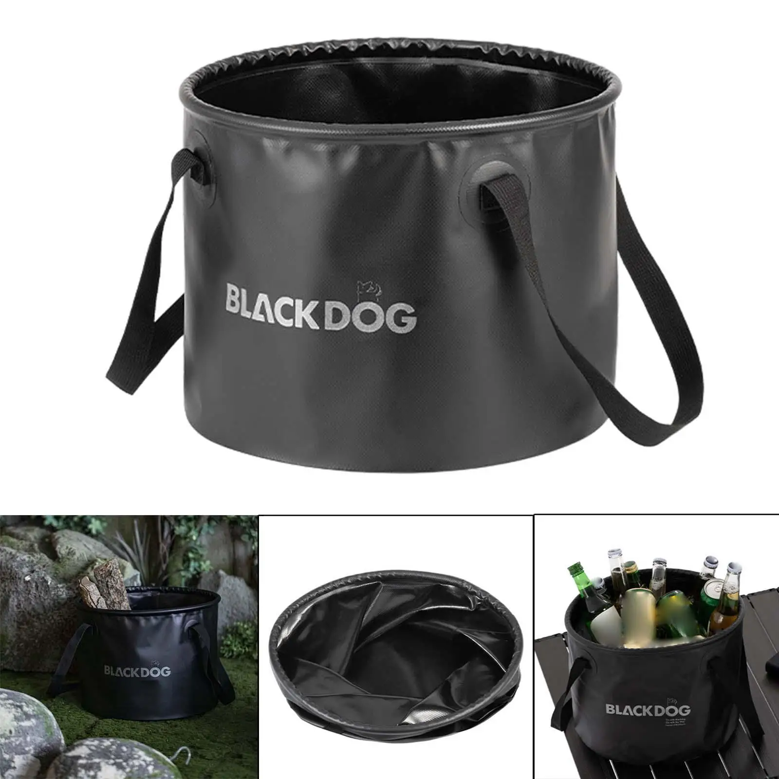 Foldable Round Bucket with Handle 20L Portable Mesh Basket  Light-Weight Collapsible Round Bucket for Outdoor Picnics Gardening