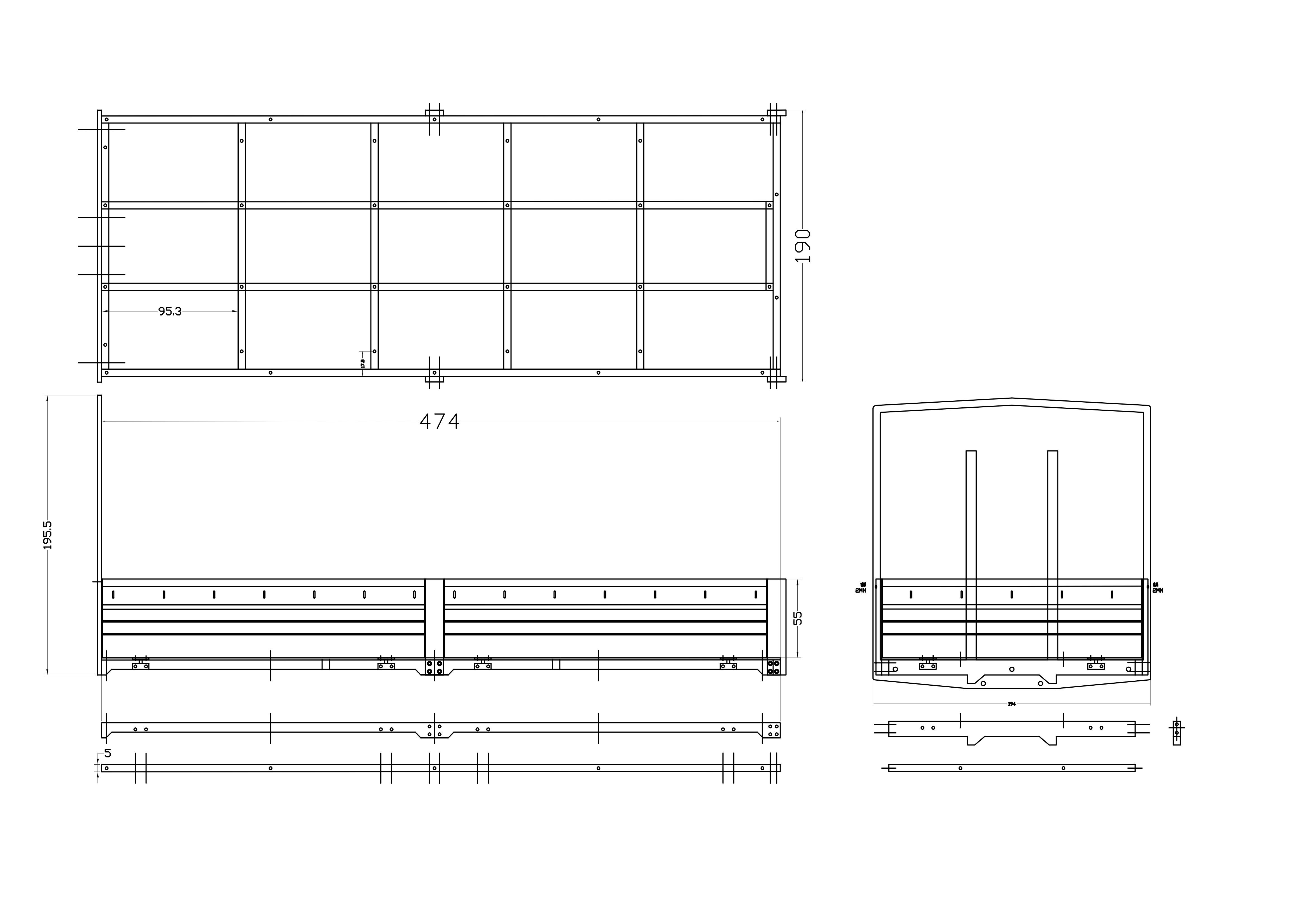 CNC Aluminium Legierung KIT Ausgebrannte Wagen Körper Fracht Box 1/14 Für Tamiya RC Lkw Anhänger Kipper Für Scania MAN F2000 Auto Diy Teile – Detail 1