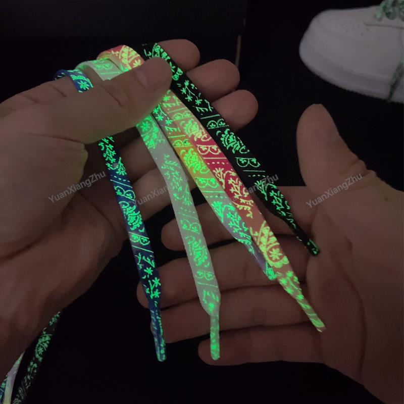 1Pair Luminous Shoelace Quality Fluorescent Boot Shoelaces for Sneakers Flat Laces Shoestrings Night Glow Strings 120/140/160CM