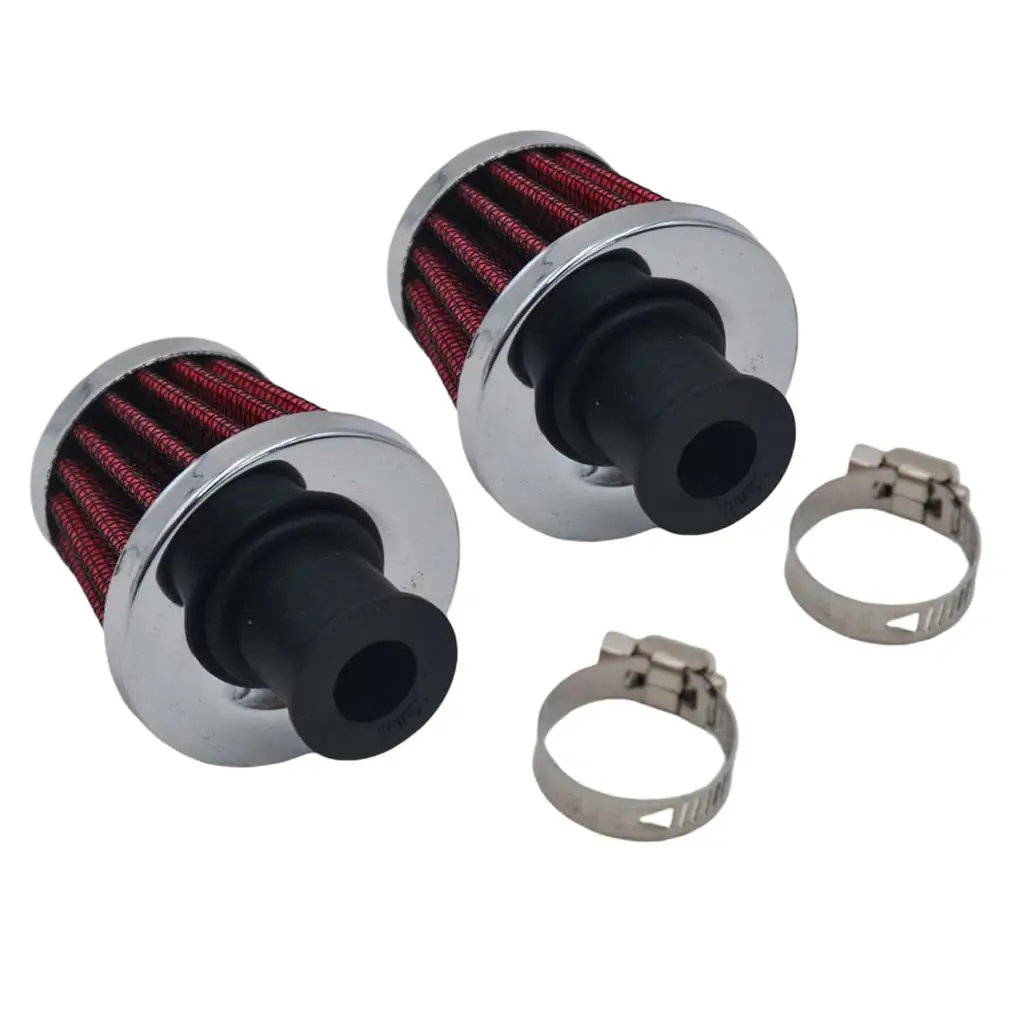 2x Motor Oil 12mm Air Intake Filter Crank Case Vent Cover High Quality