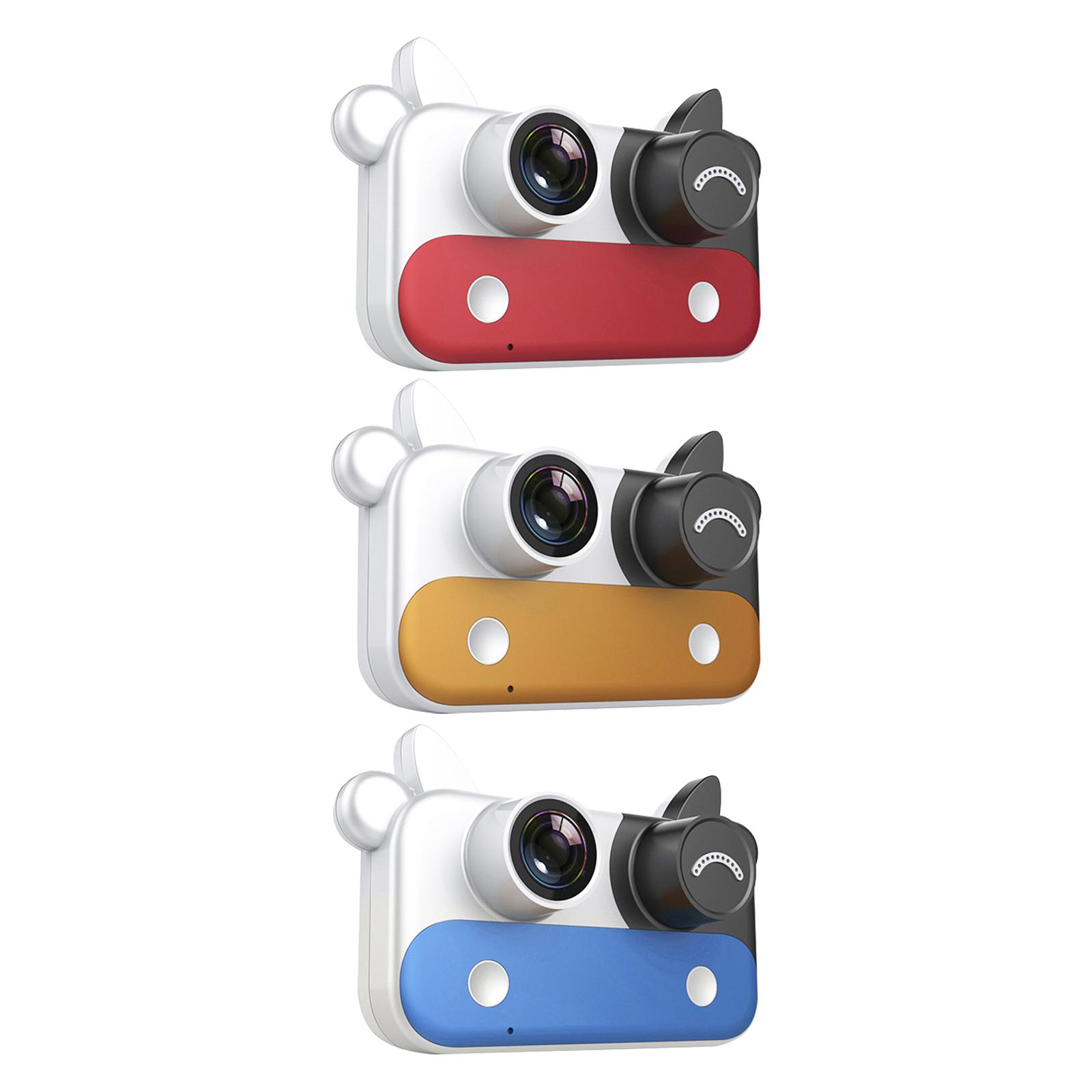 Mini Cow HD Kids Camera Dual Camera 6-Kind Filters Multiple Functions Play Cameras Gift 400mAh Cute Camcorder for Video New Year