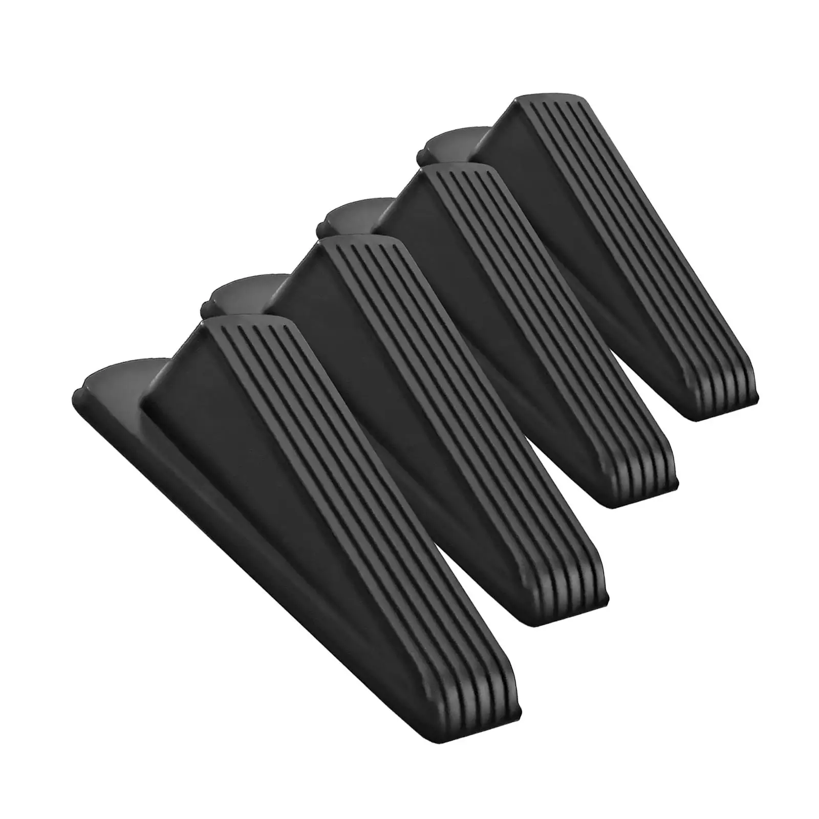 4x Rubber Door Stopper Protection Non Slip Anti Pinch Wedge Door Stop for Office Kitchen Hotel Commercial Residential