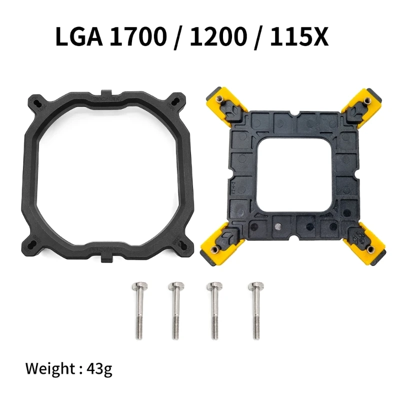 Una placa base LGA 1700/1200/1150x negra y amarilla