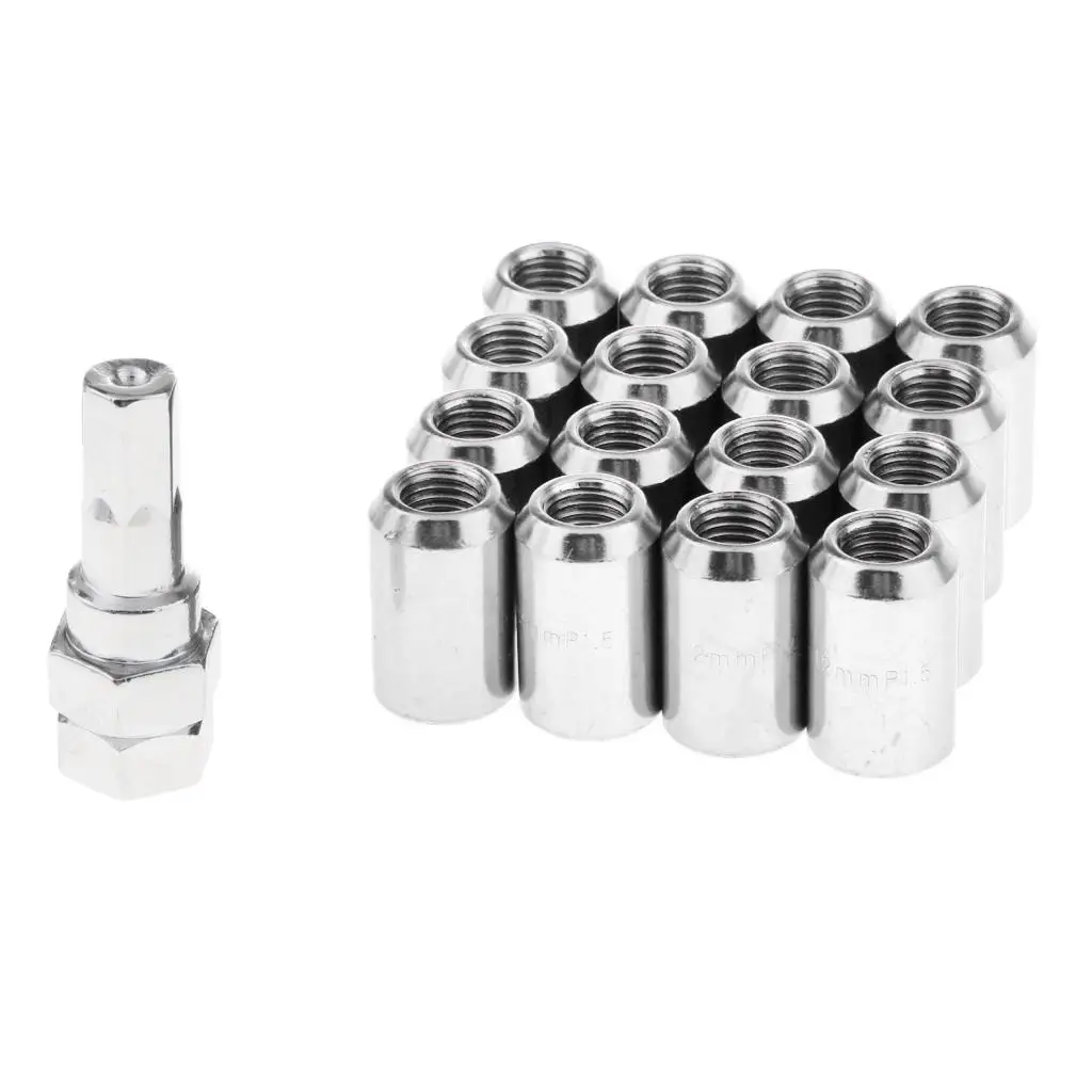 Wheel Lug Nuts With 1 Key Acorn Wheel Nut Locks Open 12x1.5 Red