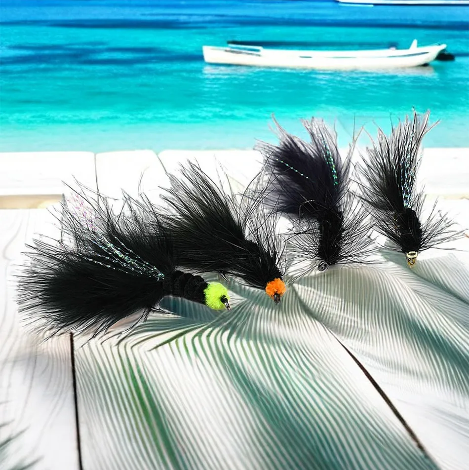 Description Picture 2 of itemMNFT Mixed 8Pcs Woolly Bugger Streamers Fishing Flies For Steelhead Pike Bass Rainbow Trout Fish Lures Bait