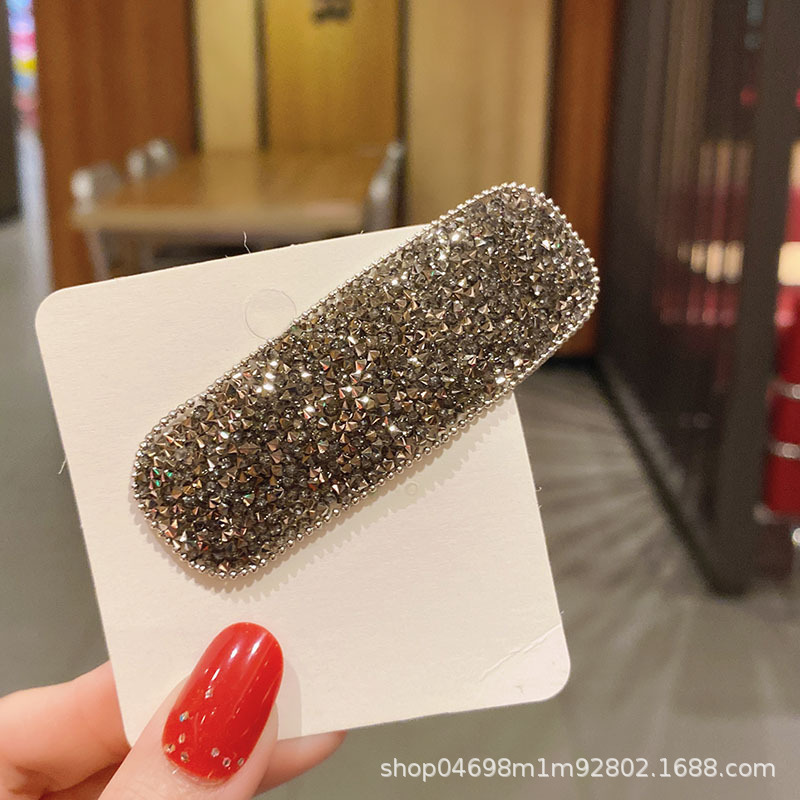 Koreanische Mode Strass Pin Tropf Platz Einfache Glitter Haar Clips Pony Haar Organizer Clips Frauen Haar Zubehör – Detail 14