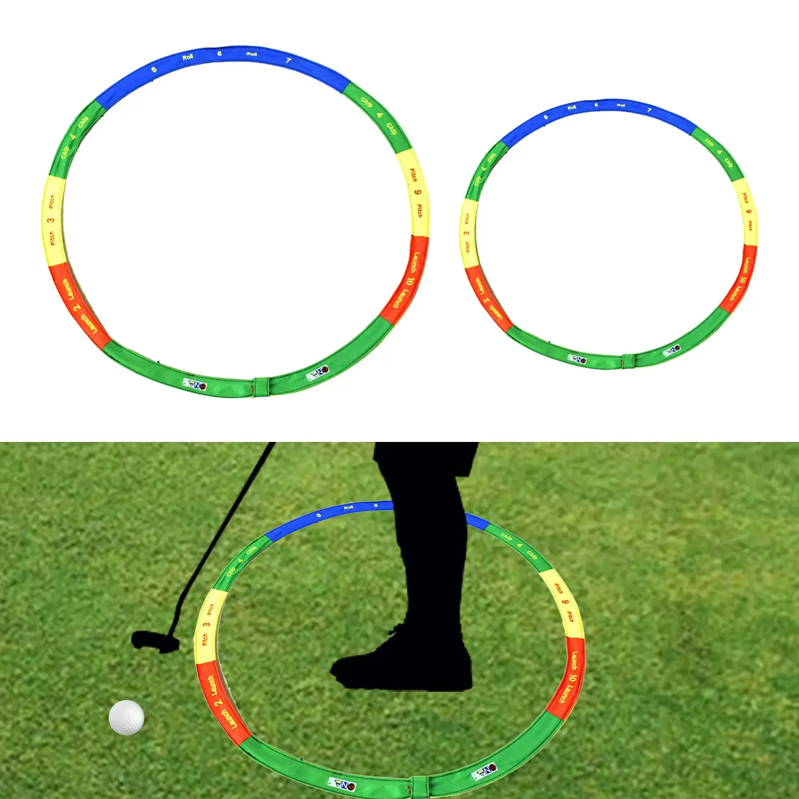 Golf Swing Circle Chipping Serve Circle Posture Auxiliary Circle Oxford Cloth and Fiberglass Golf Practice Circle Golf Supplies