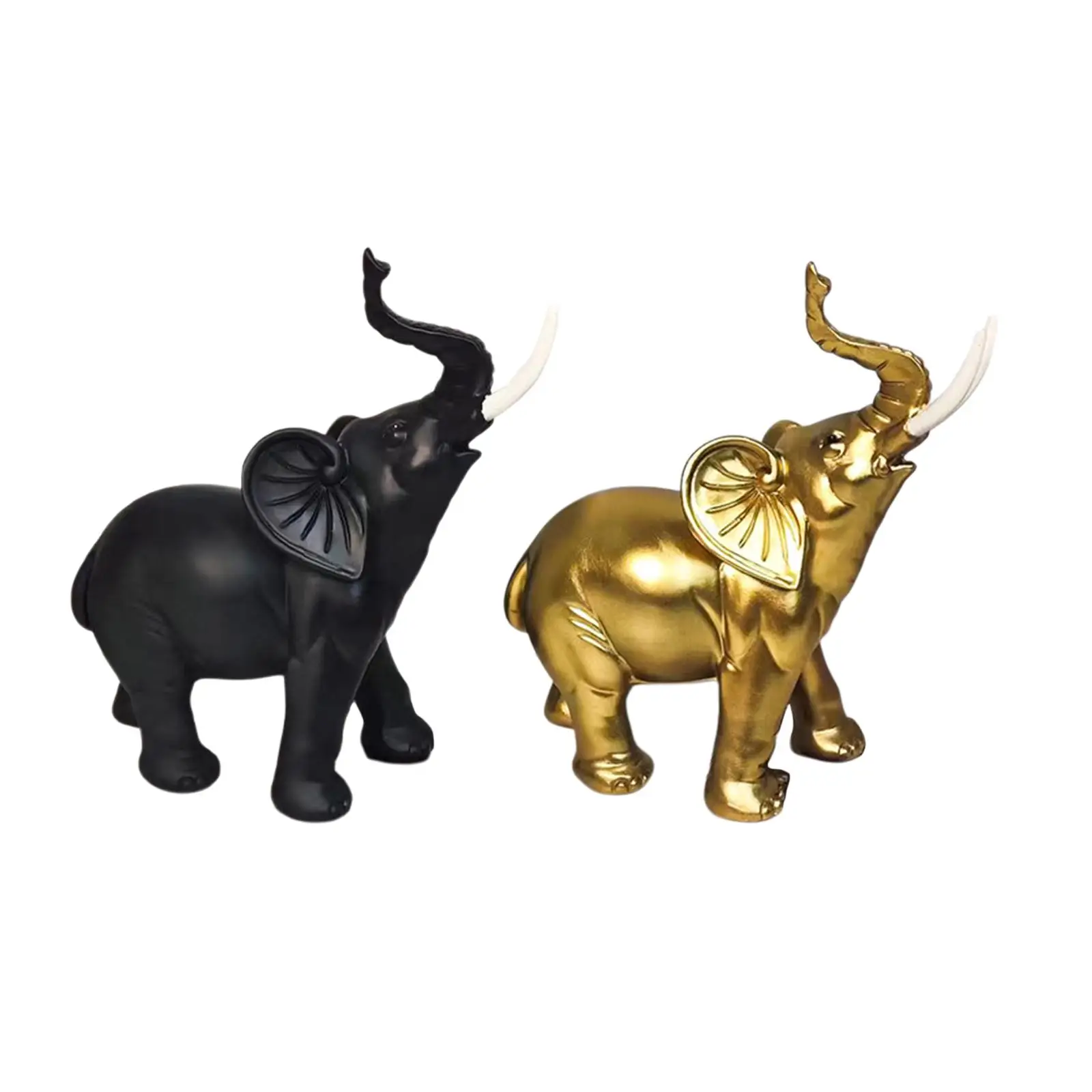 Desktop Figurines Resin Elephant Sculpture for Office Living Room Exhibition