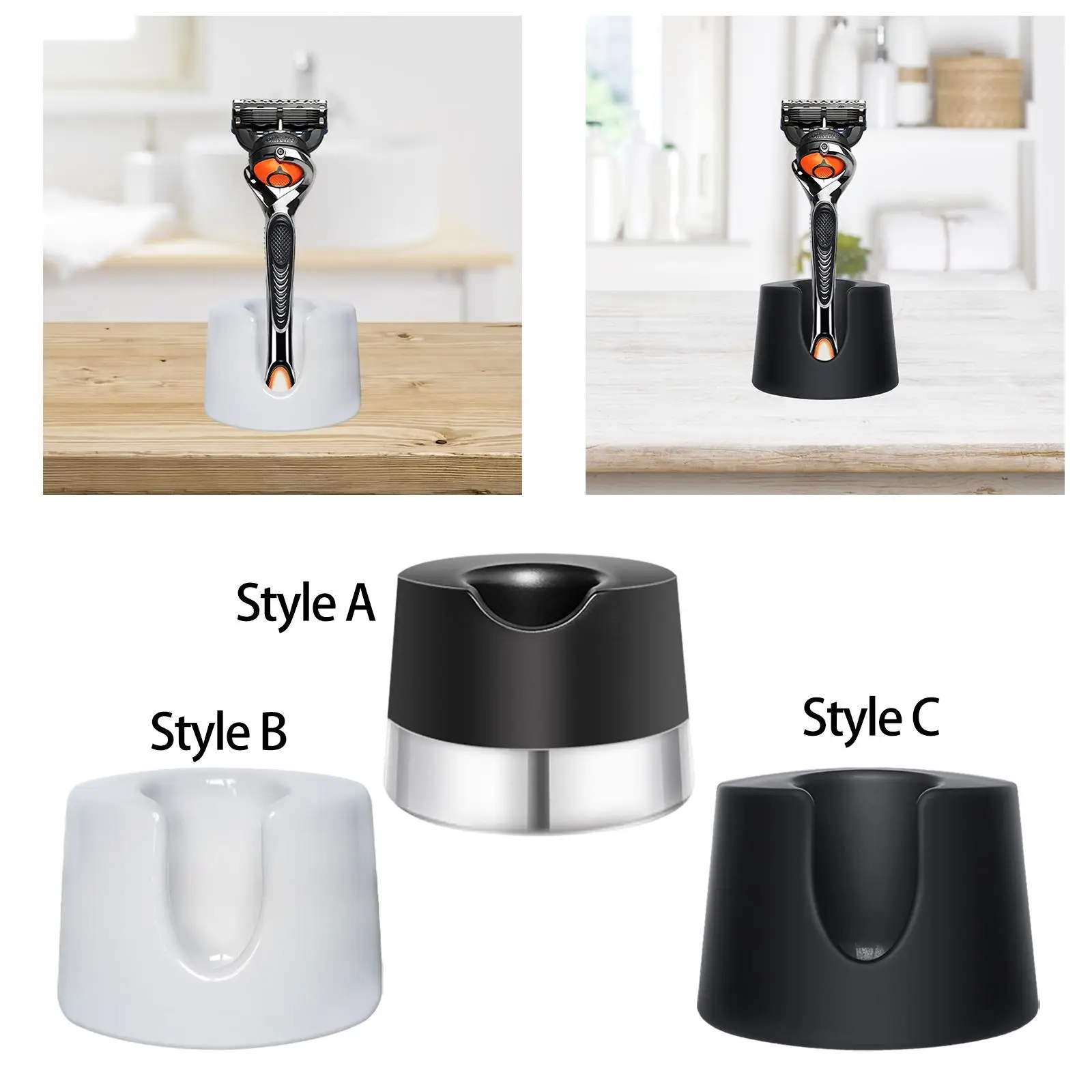 Manual Shaver Holder Drying Stand to Use Durable Countertops Accessories Safety Shaver Holder Base Shaver Holder for Skin