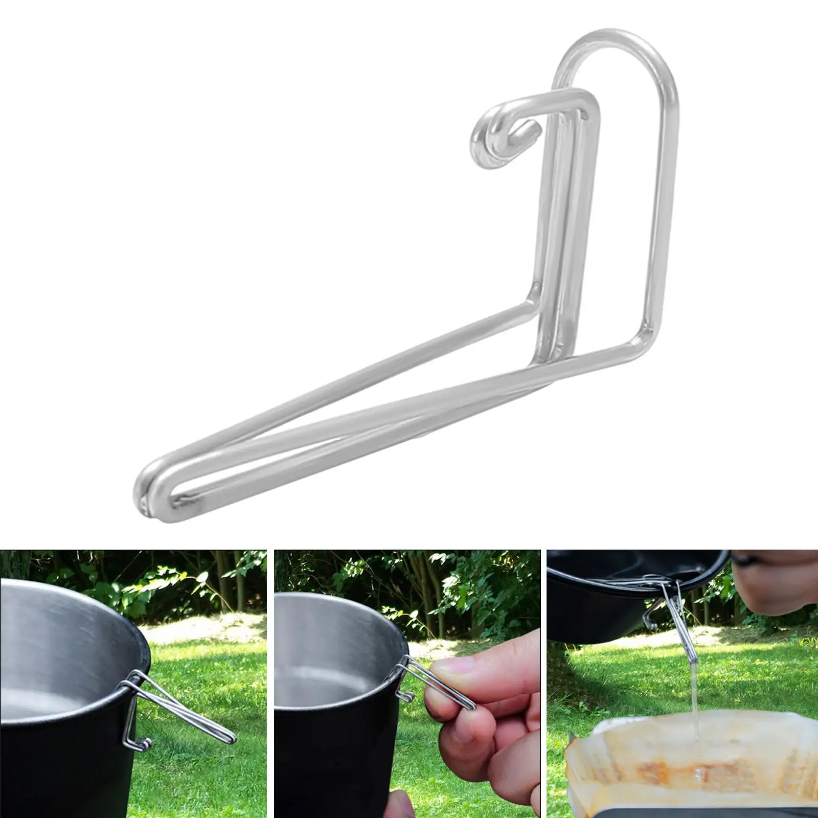 Pouring Spout for Camping Bowl Portable Stainless Steel Lightweight Extension Spout for Travel Outdoor BBQ Backpacking Hiking