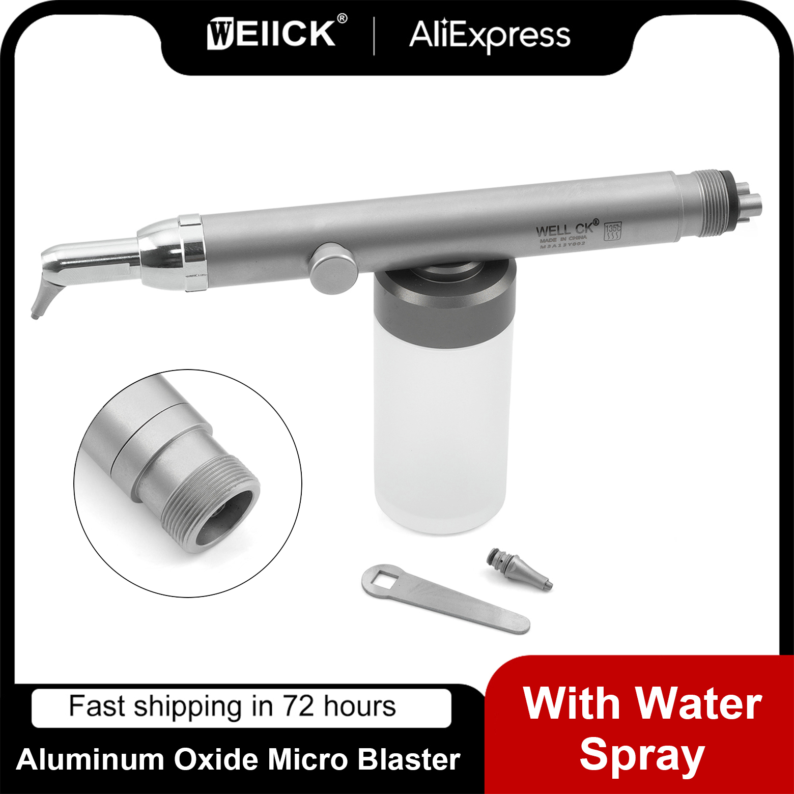 Best of WellCK Dental Aluminum Oxide Micro Blaster With Water Spray Microetcher Alumina Sandblasting Gun Air Polisher Dentist Equipment Reviews & Tips