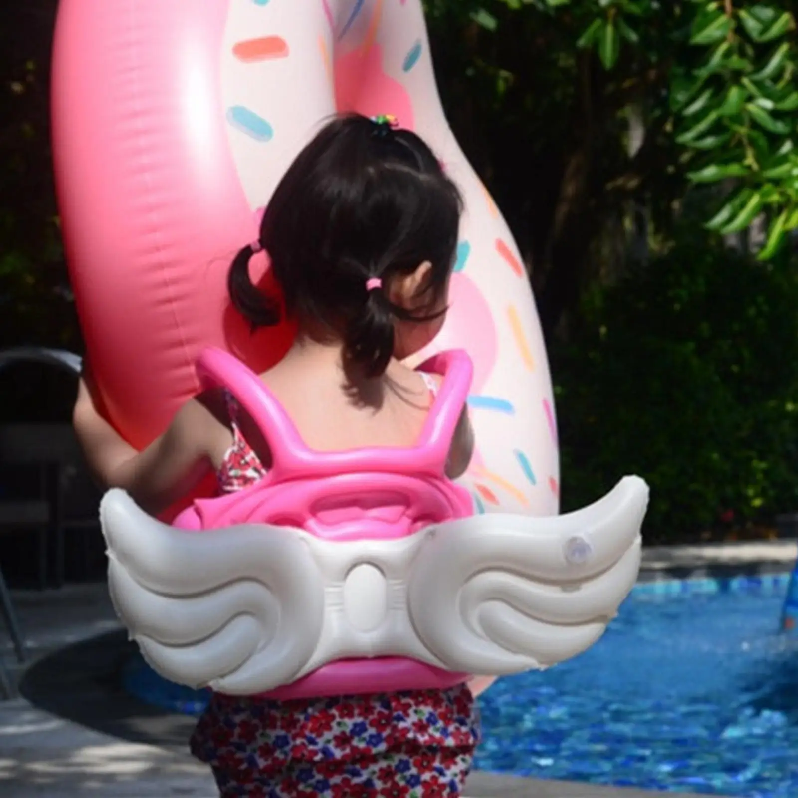 Deluxe Kids Swimming Pool Floats Baby Life Vest Swim Ring Inflatable Buoyancy Aids Beach Pool Photograph Angle Wing Swim Circle 
