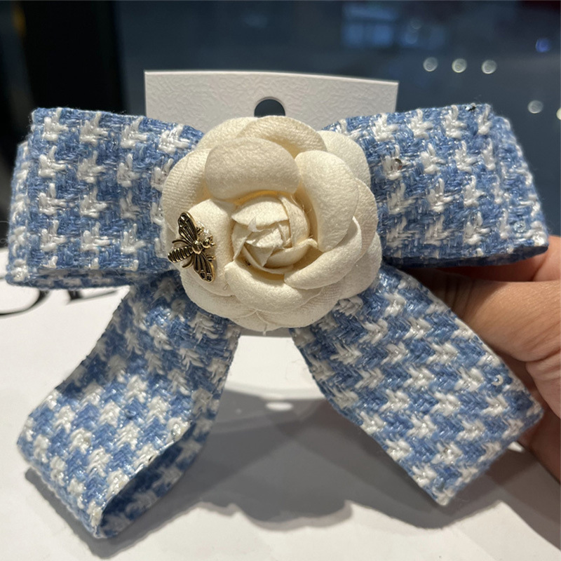 Koreanische Bowknot Blume Hahnen tritt Haar gummis Kopfschmuck einfache Kopfs eil Mädchen niedlichen Lederband Ring Cilps Mädchen Accessoires – Detail 10